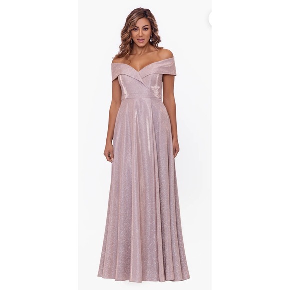 Xscape "WILLOW" OFF THE SHOULDER GLITTER KNIT GOWN Size 22W - Picture 1 of 13